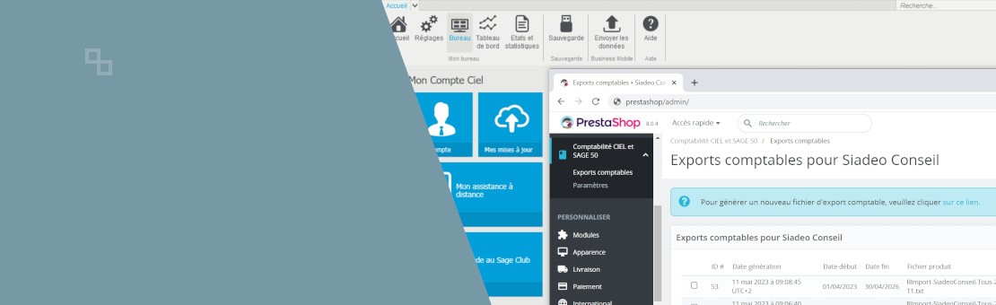 Module Prestashop Ciel Compta et Sage 50